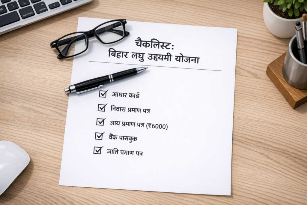 Bihar Laghu Udyami Yojana 2026 Documents Checklist
